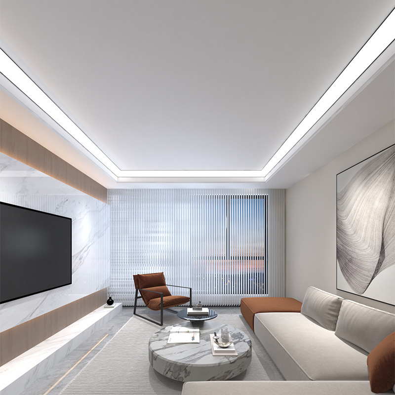 Direct Crown Corner Moulding LED Ceiling Perimeter Lighting Profiles Direct Crown Corner Moulding LED Ceiling Perimeter Lighting Profiles